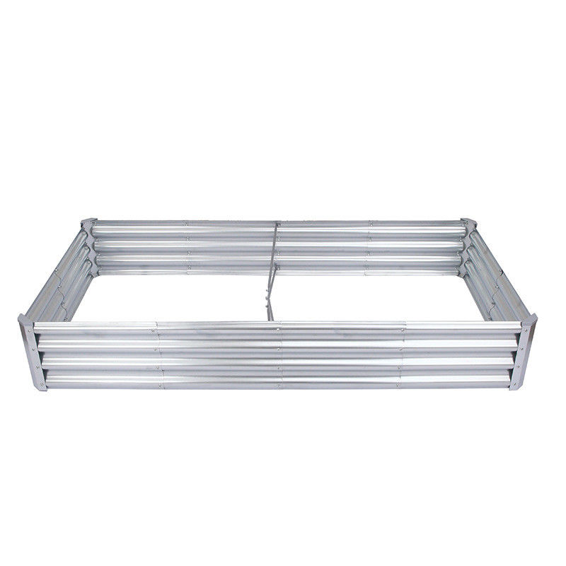 Custom Logo Big Metal Planter Boxes Large Galvanized Steel Planter Box 8*4*2 Ft