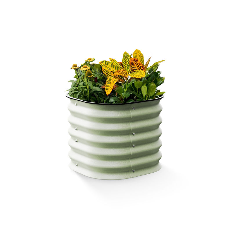 Corrosion Resistance Galvanized Metal Planter Box Light Green 24