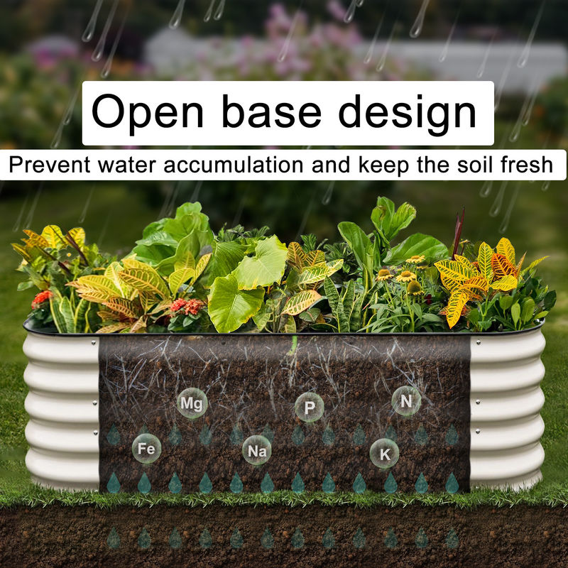 3.5*3.5*1.5 Ft Galvanized Vegetable Planters Modular Metal Raised Bed For Fruits