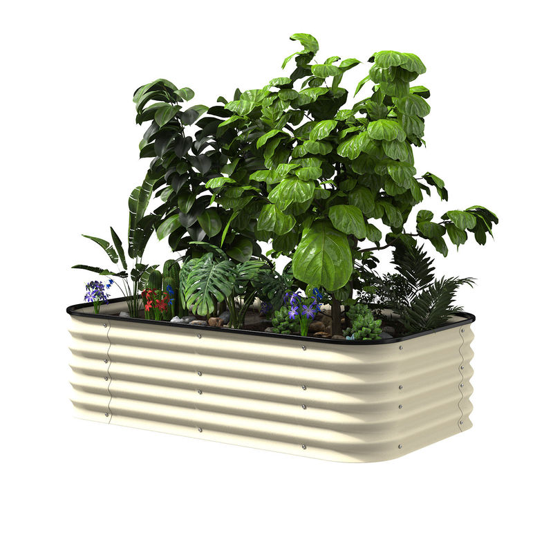 5*3.5*1.5 Ft Modular Metal Raised Garden Bed Kit For Vegetables Bottomless