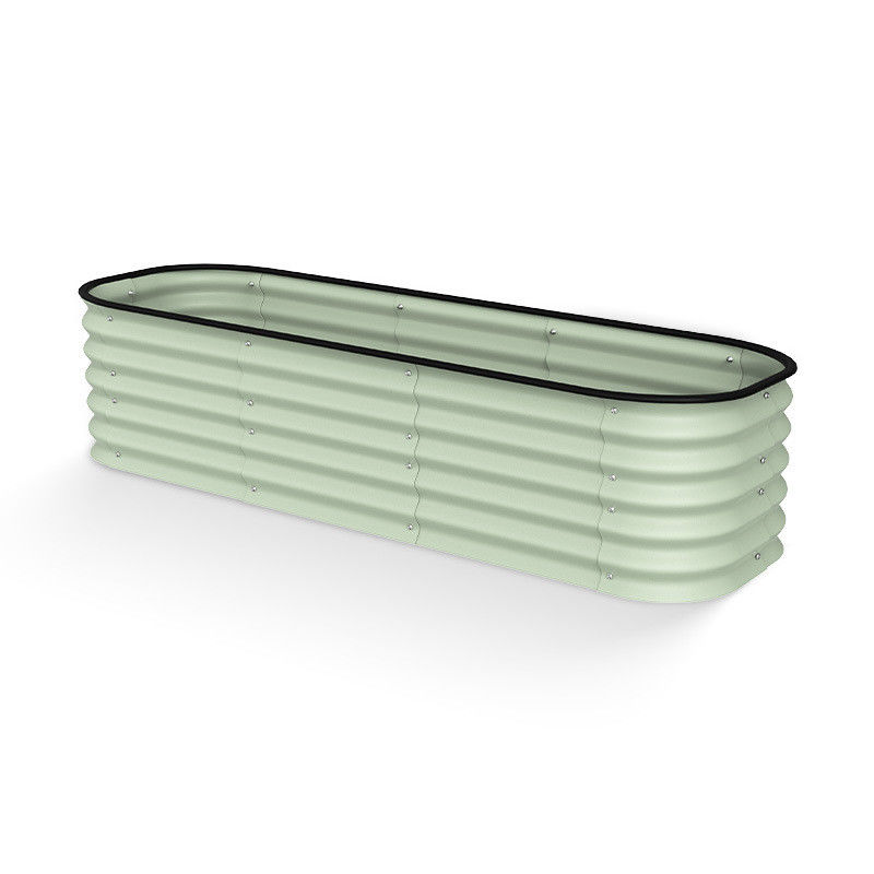 Lightweight 6.5*2*1.5 Ft Galvanized Oval Raised Bed For Vegetables