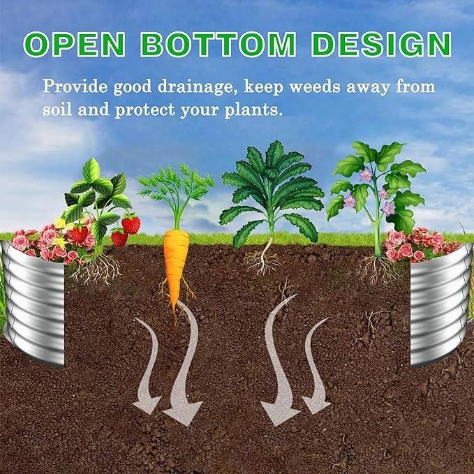 Light Green L Shaped Galvanized Steel Planter Box 5.5*5.5*1.4FT
