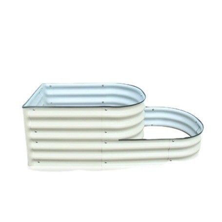 High Strength 4.3*2*1.4 Ft Stainless Steel Raised Garden Bed D Shaped