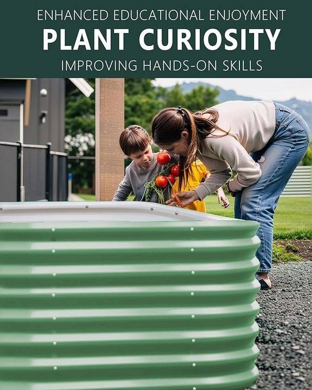3.4x3.4x2.6 Ft Deep Root Raised Herb Garden Planter Galvanised Vegetable Planters OEM
