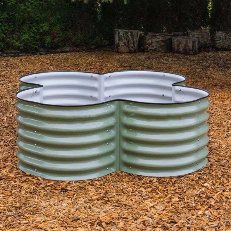 4.5*4.5*1.4 Ft Large Galvanised Raised Beds Galvanized Planter Box Outside Mount