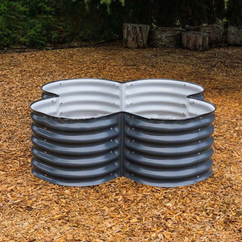 Large Rot Resistant Modular Metal Raised Garden Bed 4.5*4.5*1.4 Ft