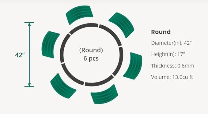 3.5*1.4Ft Sturdy Round Galvanized Steel Garden Beds For Outdoor Gardening