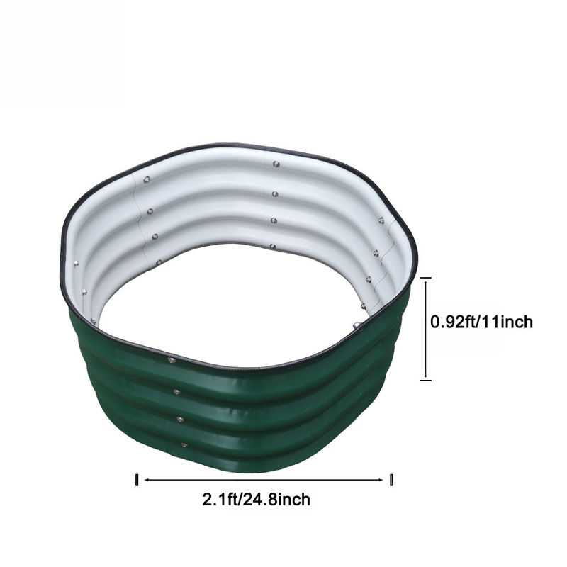 2.1*0.92 Ft Dark Green Galvanized Raised Garden Bed Galvanized Planter Box