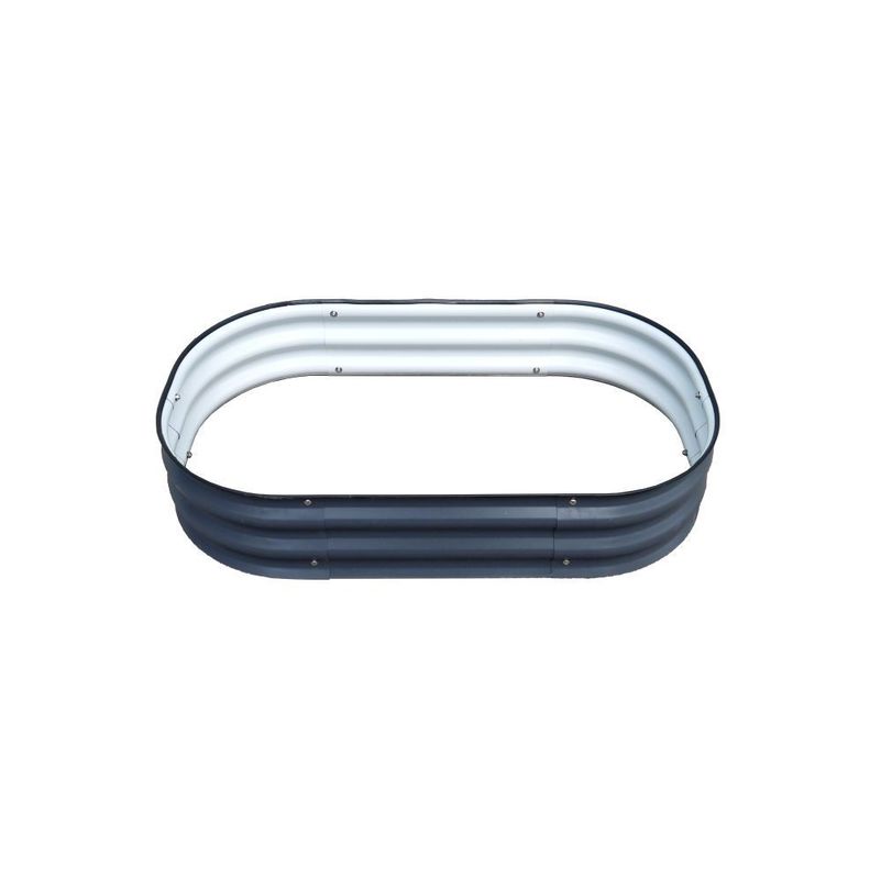 Oval Galvanizli Yükseltilmiş Bahçe Yatağı Kit Bahçe Yükseltilmiş Bitki Kutusu 3.4×2×0.66 Ft Metal Yükseltilmiş Bahçe Yatakları Sebze için