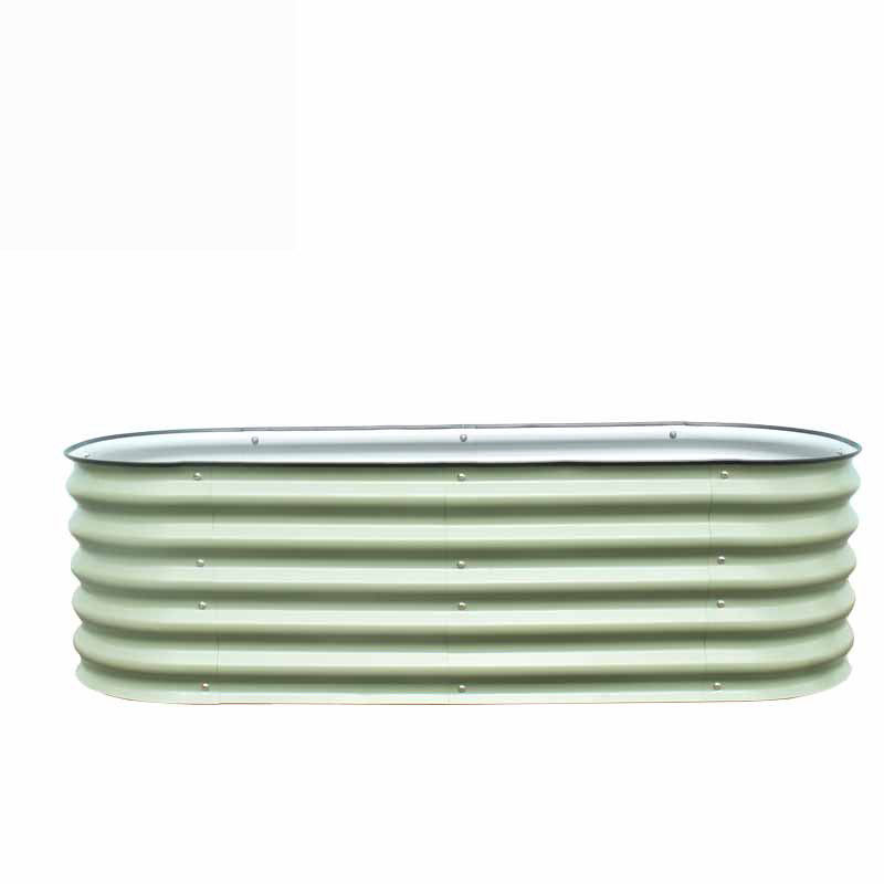 4.9*2*1.4 Ft Galvanized Garden Raised Bed Plant Box 0.6mm Thick 17 Inch Tall Perfect For Planting A Variety Of Flower