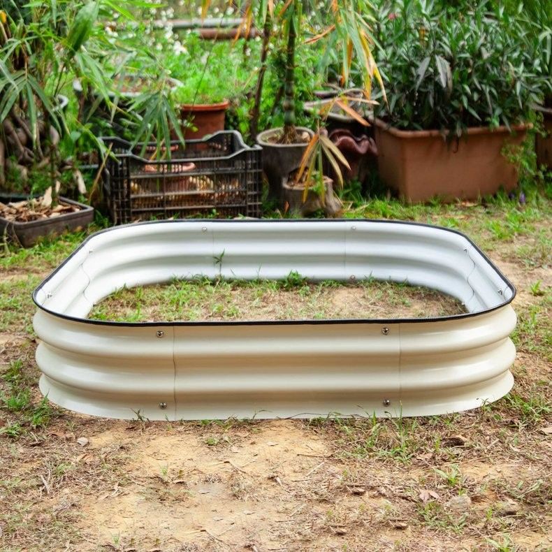 Dışarıda Yükseltilmiş Bahçe Yatak Kütesi Sebze Otlar Çiçekler Ve Meyveler 4.9x4.9x0.66 Ft Çiftçiler Kutusu Dışarıdaki Bitkiler İçin