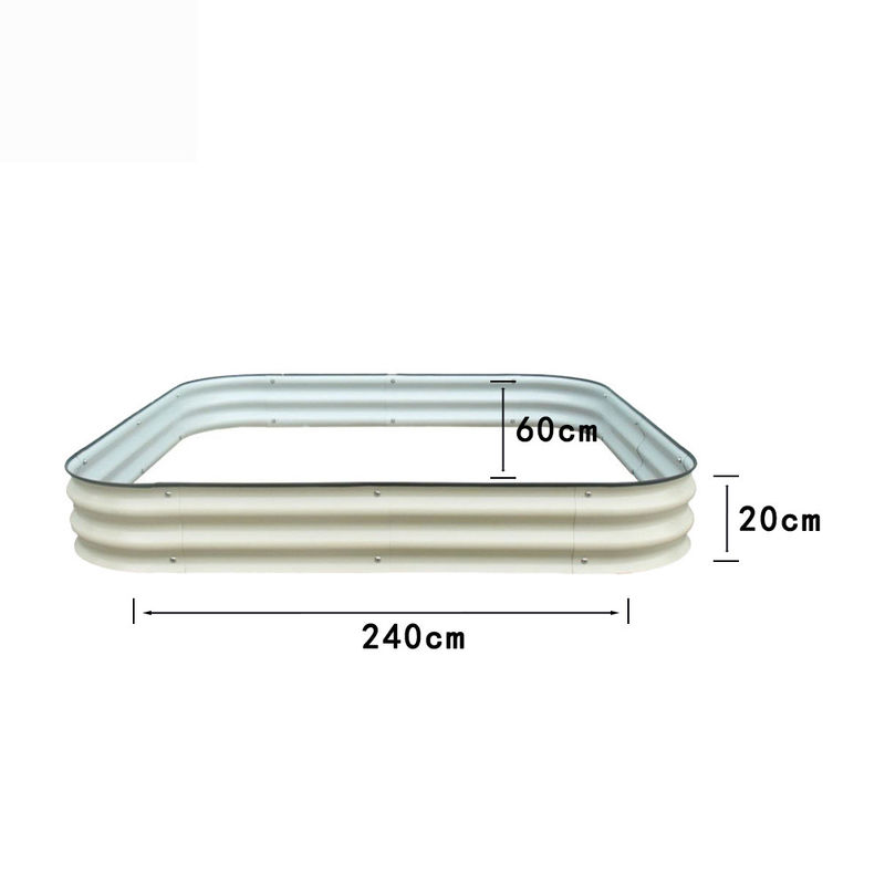 Dışarıda Yükseltilmiş Bahçe Yatak Kütesi Sebze Otlar Çiçekler Ve Meyveler 4.9x4.9x0.66 Ft Çiftçiler Kutusu Dışarıdaki Bitkiler İçin