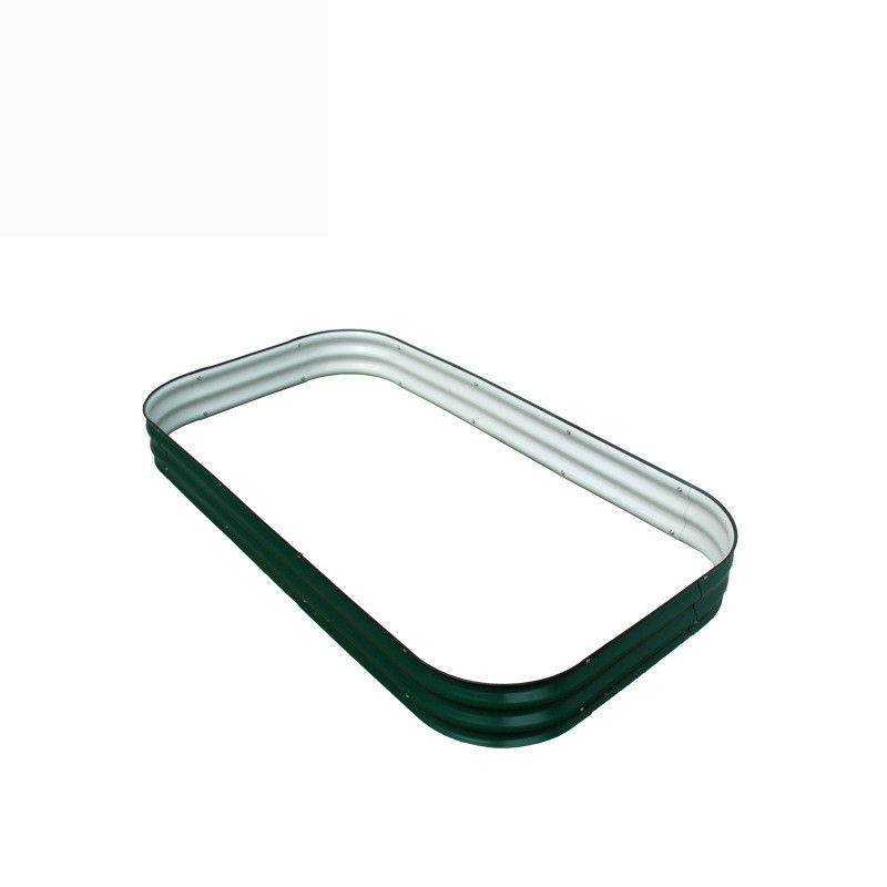 Yükseltilmiş Bahçe Yatağı Kiti Galvanize Yükseltilmiş Bitkiyatı 6.4*3.4*0.7Ft Kutusu Dışarıdaki Sebzeler İçin Altsız Metal Yükseltilmiş Yatak