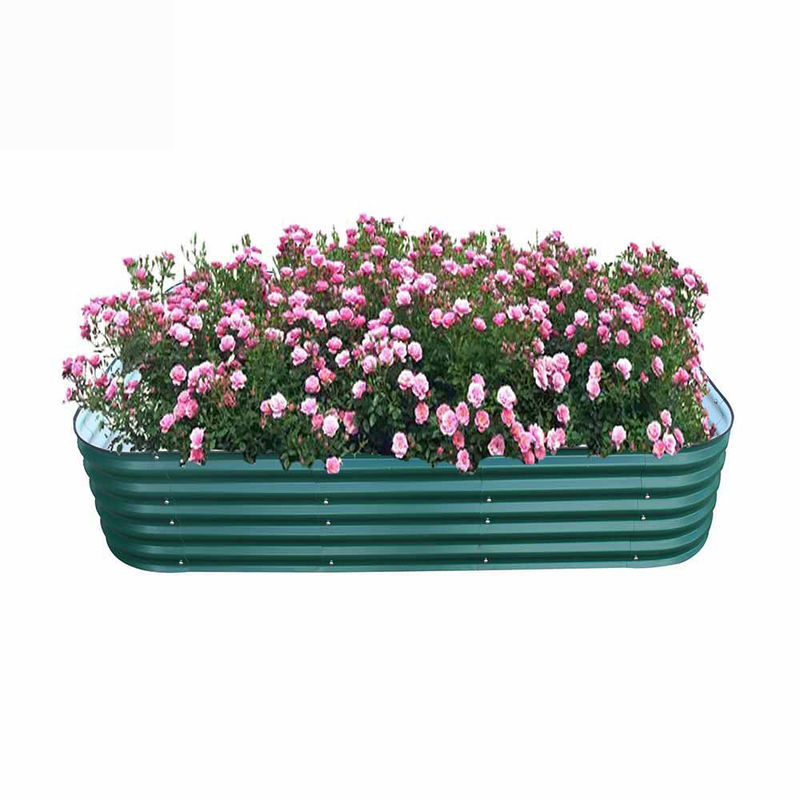 Antikorozyon Galvanizli Çelik Yükseltilmiş Bahçe Yatakları Kitleri 6.4*3.4*1.4 FT
