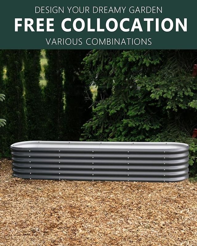 Custom Logo Galvanized Raised Flower Beds For Outdoor Plants With Safety Edging Stock Tanks