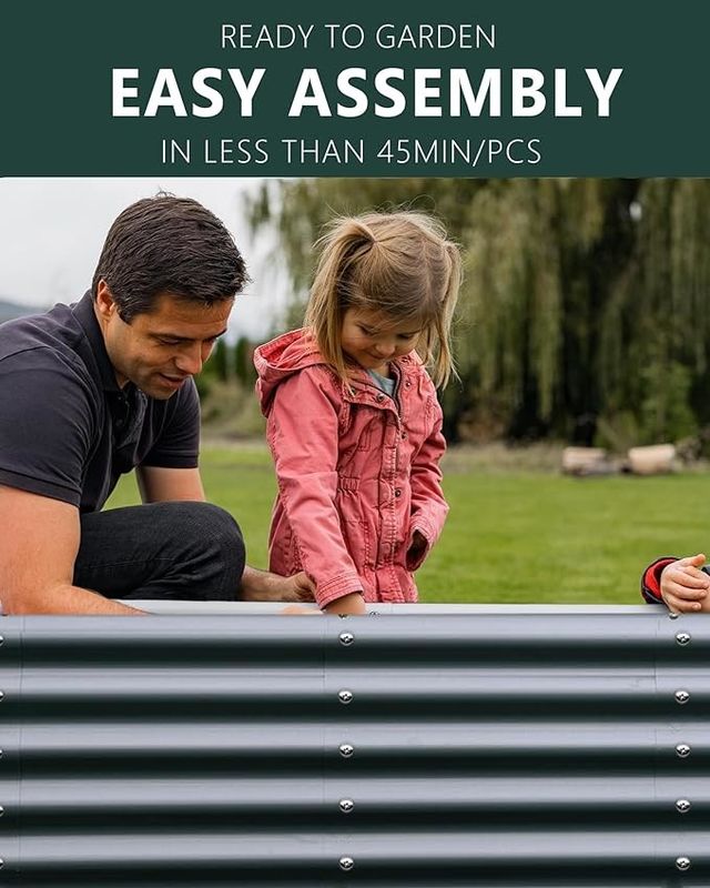 Custom Logo Galvanized Raised Flower Beds For Outdoor Plants With Safety Edging Stock Tanks