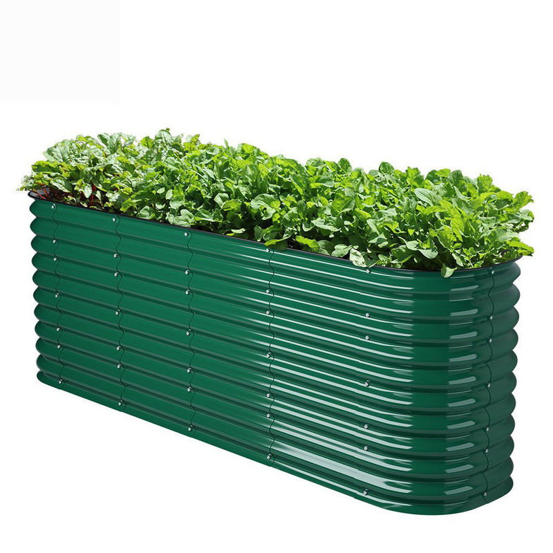 Customizable Galvanized Metal Raised Bed Planters 7.9*2*2.7 Ft  For Herbs