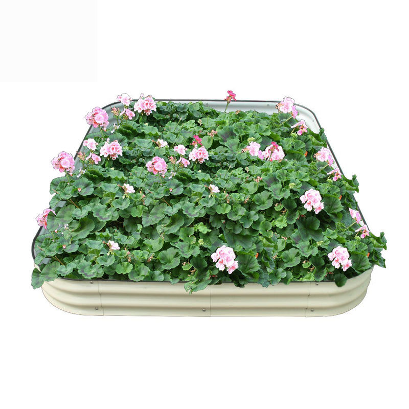 6.4*4.9*0.7 FT Galvanized Metal Garden Boxes Galvanized Vegetable Planters Easy Assembly