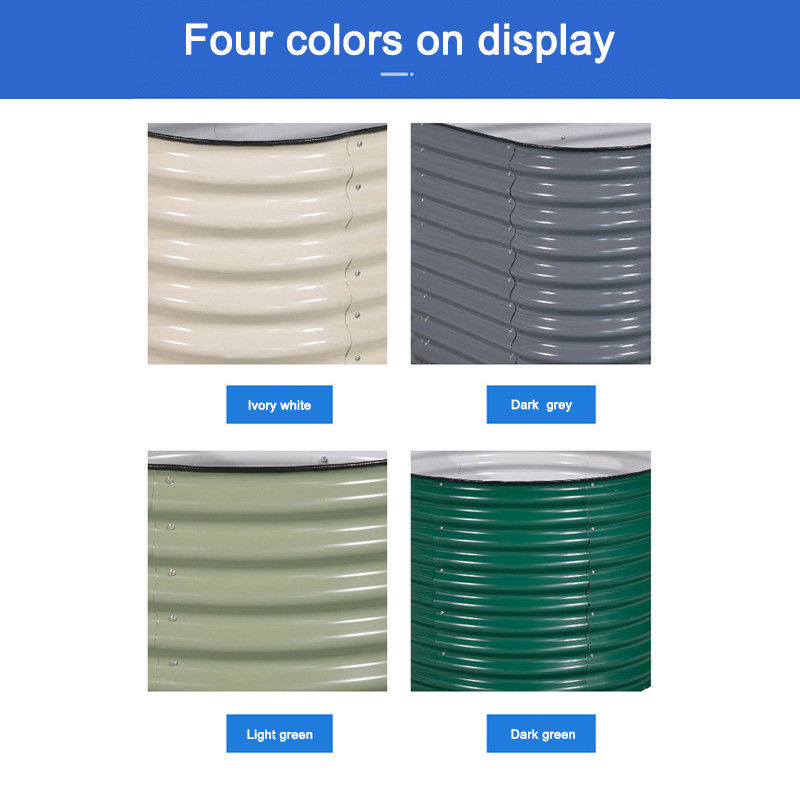9.4*2*0.7 FT Galvanized Raised Garden Boxes Open Base Rust Resistance