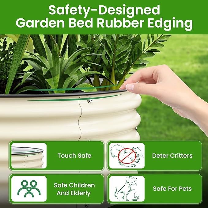 9.4*2*1.4 FT Garden Raised Bed Galvanised Steel Open Base Ruggedized