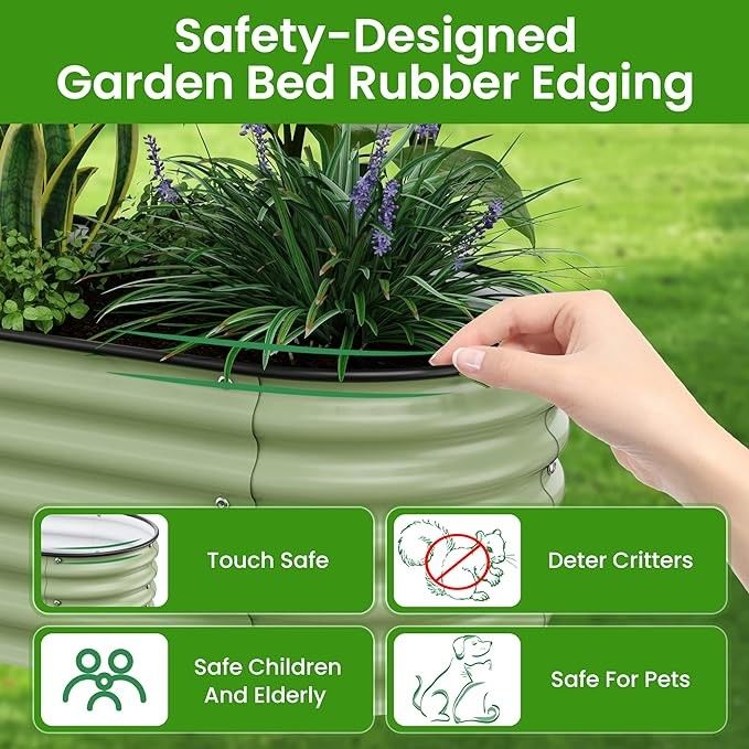 7.9*3.4*2.7 FT  Galvanized Planting Boxes Galvanized Raised Garden Planter Customization