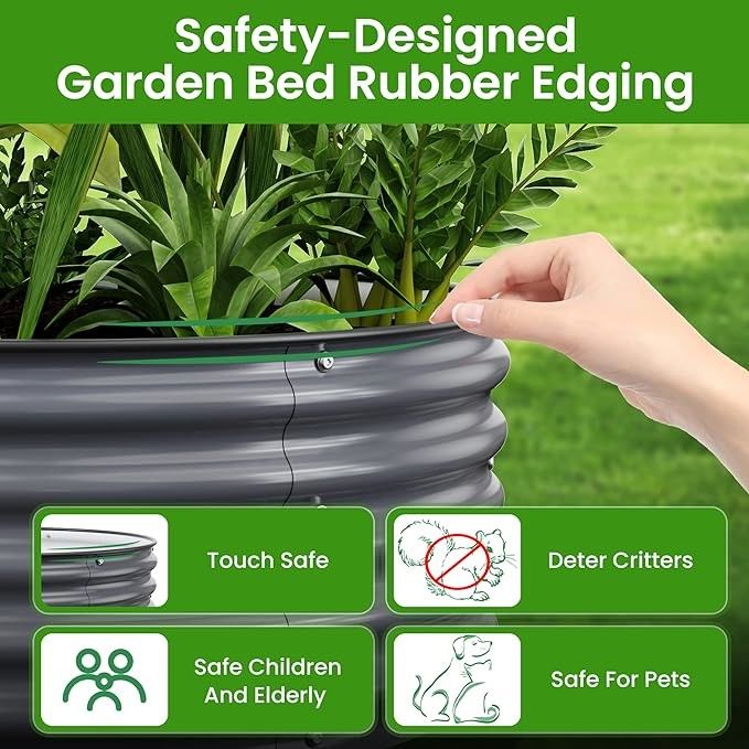 Double Layer Galvanised Raised Garden Beds 7.9*3.4*2.7 Ft Corrosion Resistance