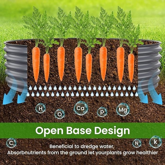 Double Layer Galvanised Raised Garden Beds 7.9*3.4*2.7 Ft Corrosion Resistance