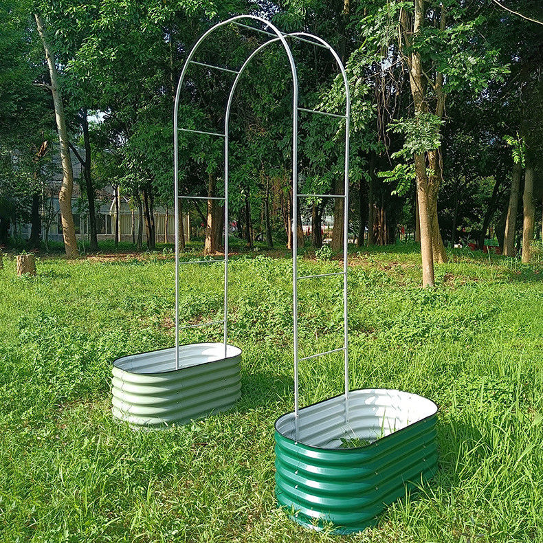 U Shape 1.5ft*8ft Metal Cucumber Trellis For Raised Bed Garden Vegetable Grow Supports