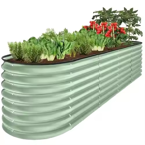 Hava Koşullarına Dayanıklı Oval Galvanizli Yükseltilmiş Bahçe Yatağı Kiti 77.8 Ürün Boyutları Montaj Tipi Dış Montaj Oval Şekil