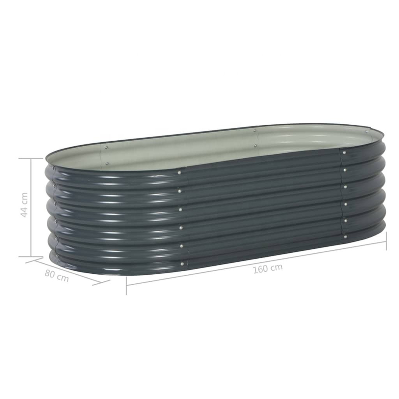 Maximisez votre espace jardin avec notre kit de jardinière surélevée ovale galvanisée résistante aux intempéries et trous de drainage