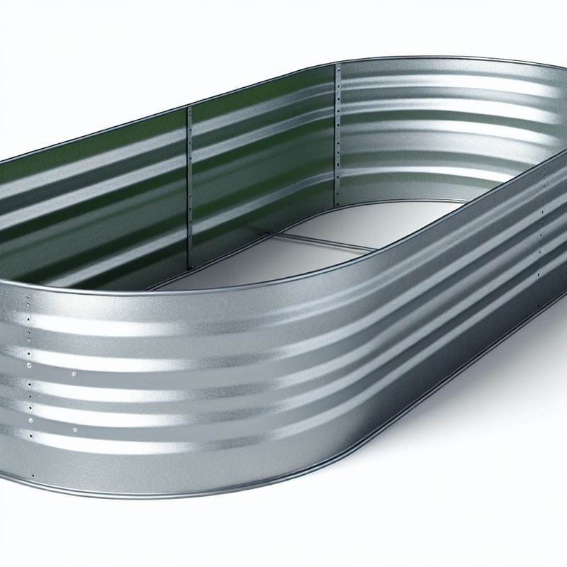 Maximisez votre espace jardin avec notre kit de jardinière surélevée ovale galvanisée résistante aux intempéries et trous de drainage