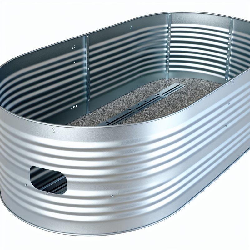 Maximisez votre espace jardin avec notre kit de jardinière surélevée ovale galvanisée résistante aux intempéries et trous de drainage