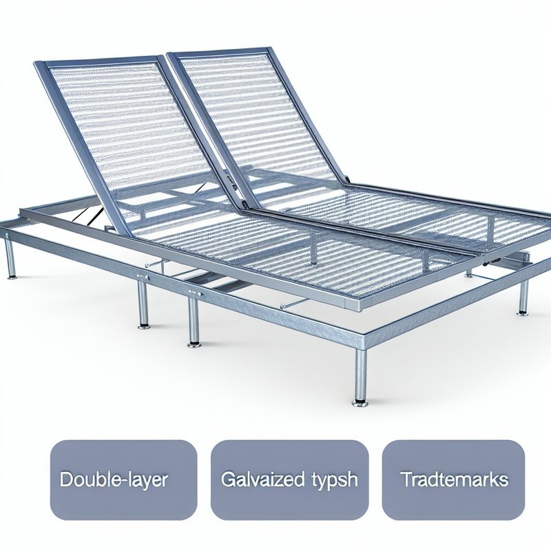 Double-layer Galvanized Finish Type Electric Adjustable Bed Frame for Enhanced Sleep Experience