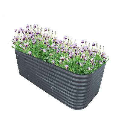 INNO STAGE Gegalvaniseerd verhoogd tuinbed, 8ft metalen plantenbakken